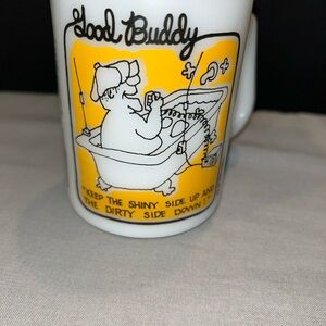 Vintage 1976 Federal Glass white milk glass mug